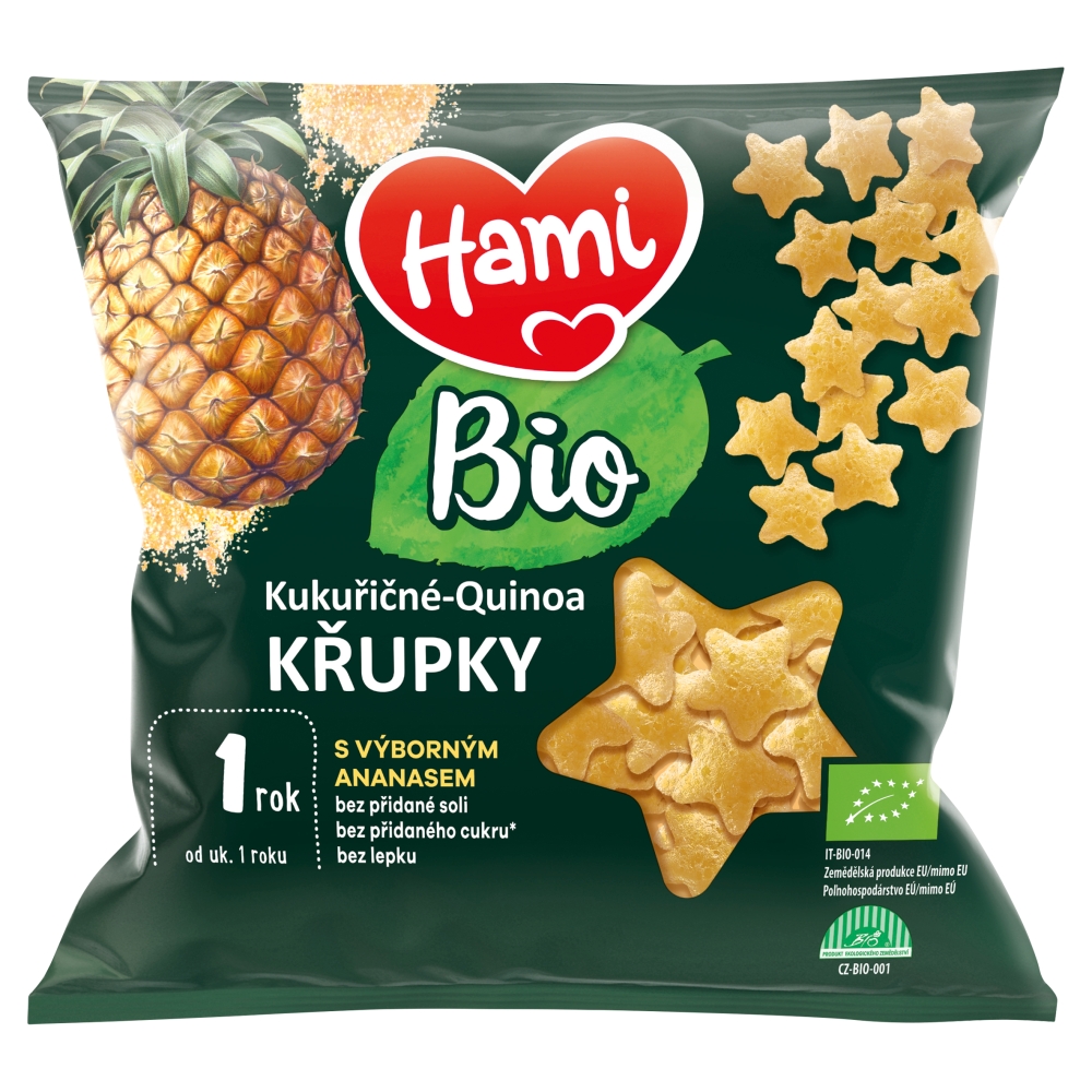 HAMI BIO Kukuřičné-quinoa křupky ananas 20g 12m+