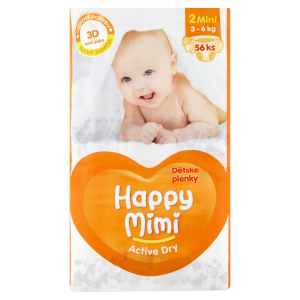 HappyMimi dět.pl.Act.Dry Mini (56ks/fol)