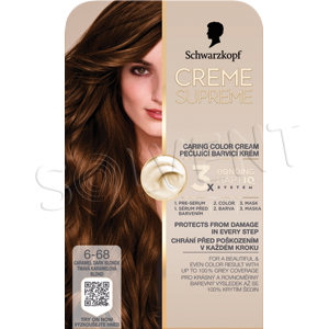 Levně Creme Supreme 6-68 Tmavá karamel blond