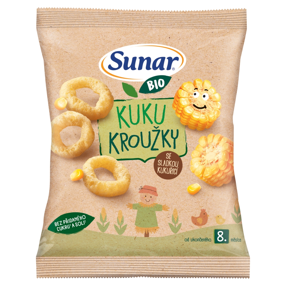 Sunar BIO křupky kroužky 20g Kuku