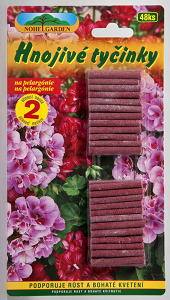 Tyčinky hnojivé na muškáty (48ks/bli)