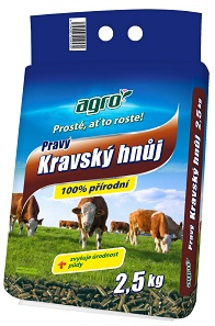 AGRO pravý kravský hnůj 2,5kg granul