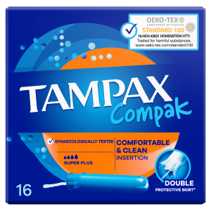 TAMPAX  Compak Super Plus Tampony S Aplikátorem 16 ks