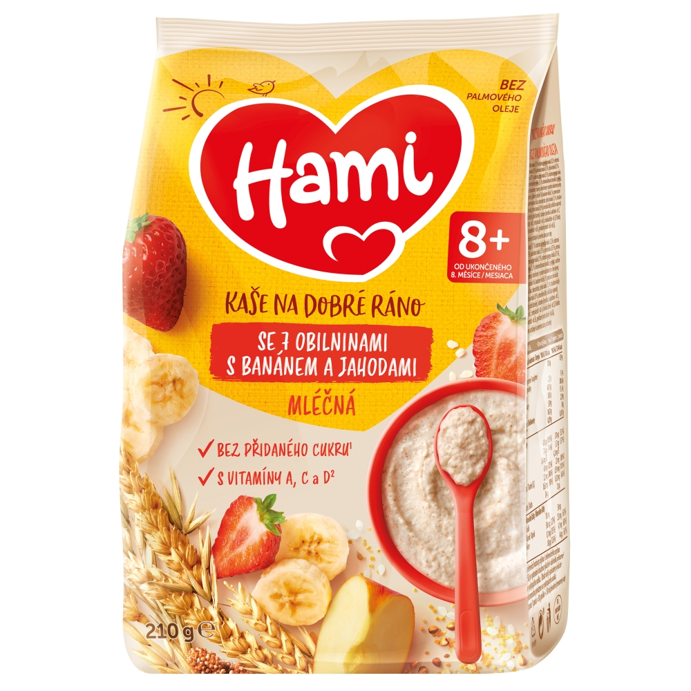 HAMI ml kaše 210g 7 obil ban a jah 8m