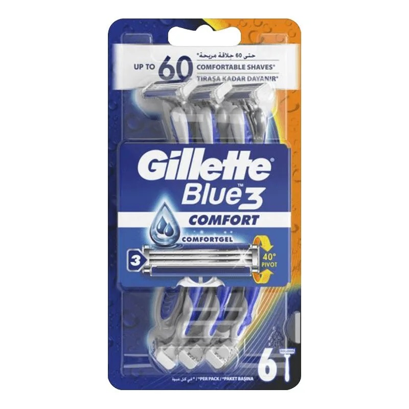Gillette Jednorázový strojek Blue3 6ks Comfort