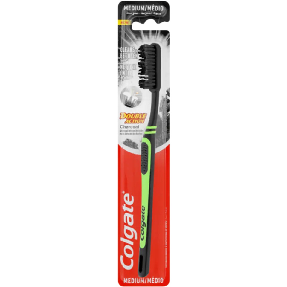 Colgate kartáček Charcoal Double Action Medium 1k
