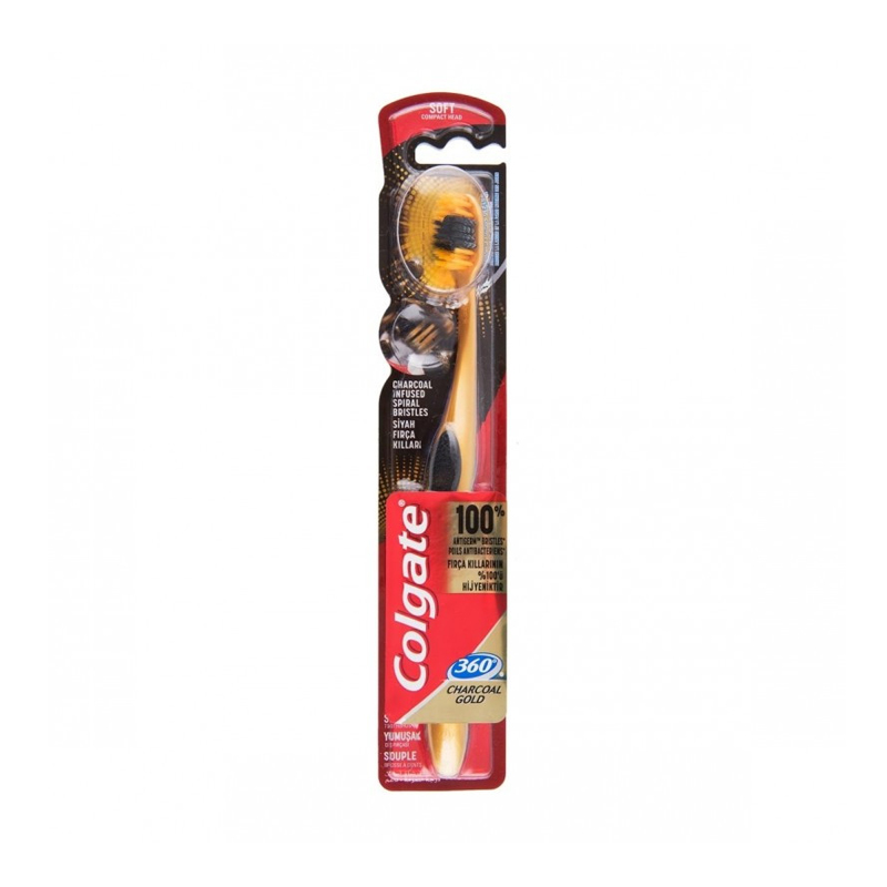 Colgate kartáček 360° Charcoal Gold 1ks Soft