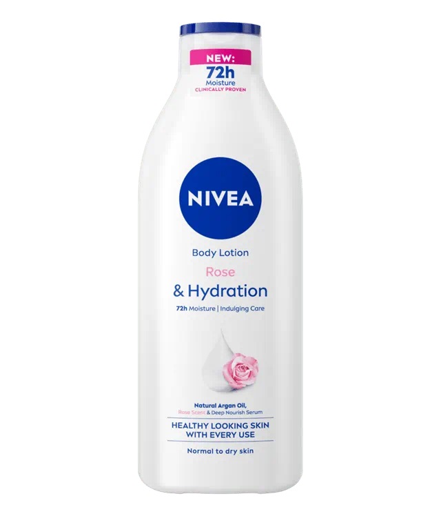 Levně Nivea Tělové mléko 400ml Rose & Argan