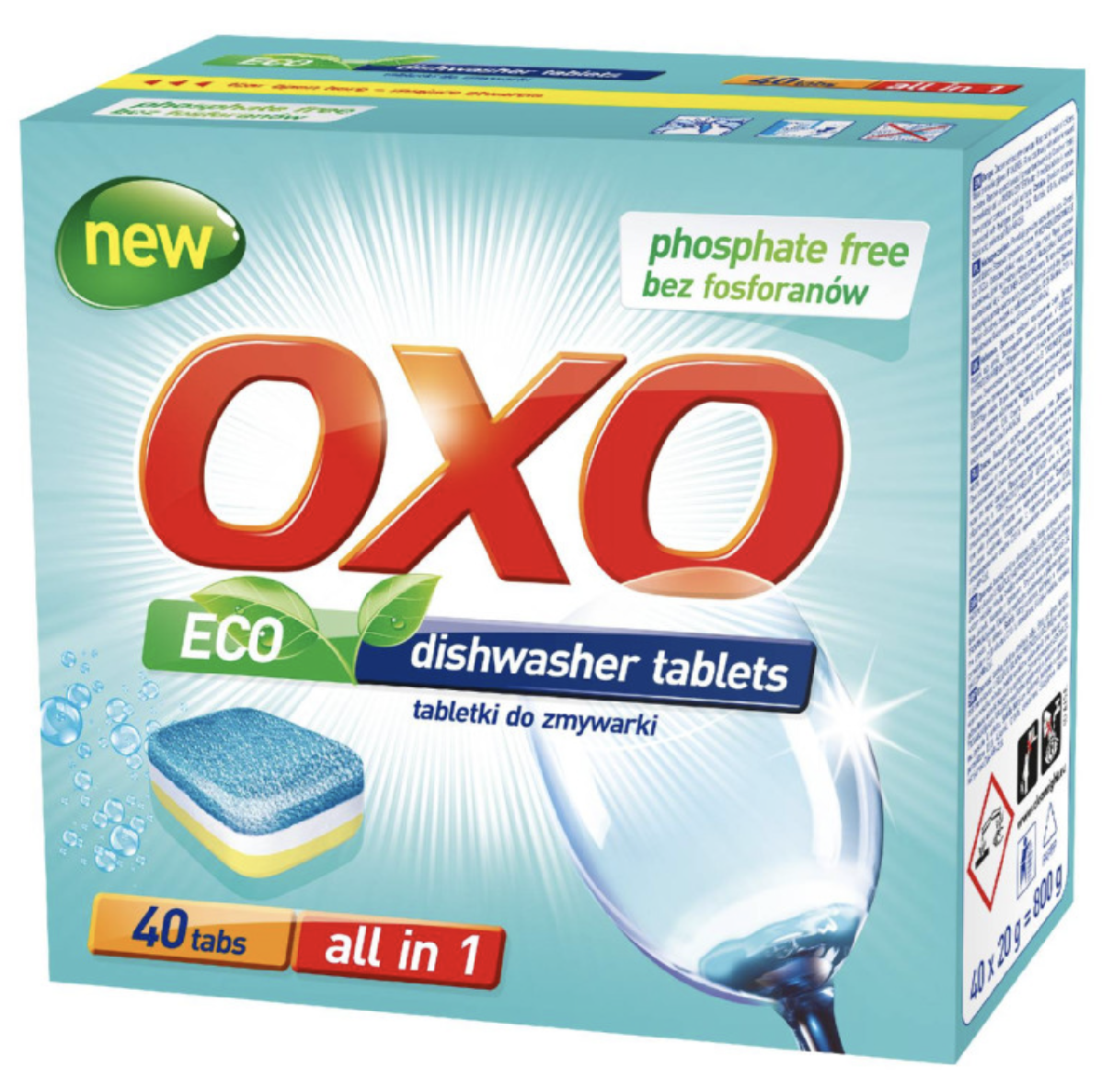 OXO ECO tablety na nádobí 40ks