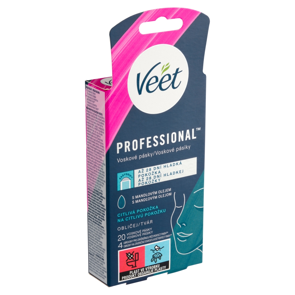 Levně Veet vosk pásky na obličej (20ks/kra)