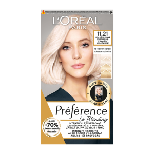 L’Oréal Paris Préférence Le Blonding barva na vlasy pro zesvětlení vlasů odstín 11.21 Ultra-Light Cool Pearl Blonde 1 ks