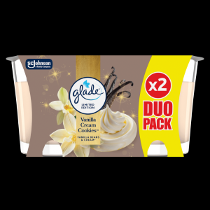 GLADE Vanilla Cream Cookies vonná svíčka 2x112 g