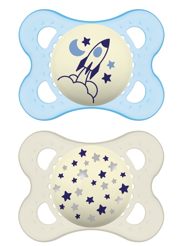 MAM Original Night 0m+ dudlík Boy 2 ks