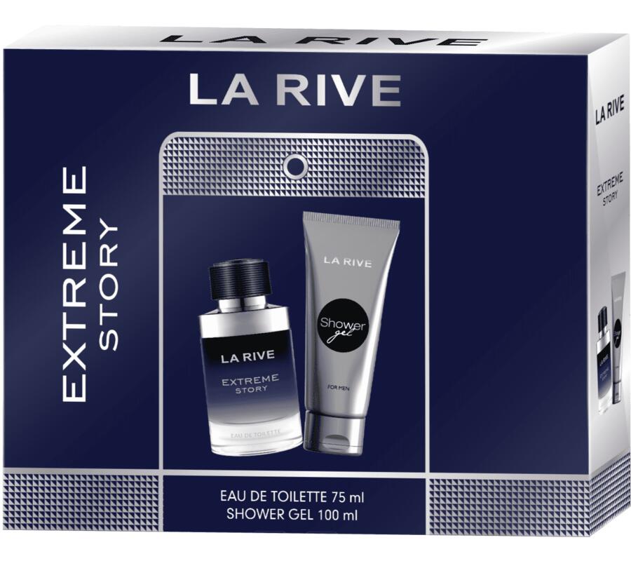 LA RIVE Extreme Story Parfémová voda 75 ml + Sprchový gel 100 ml Dárkové balení