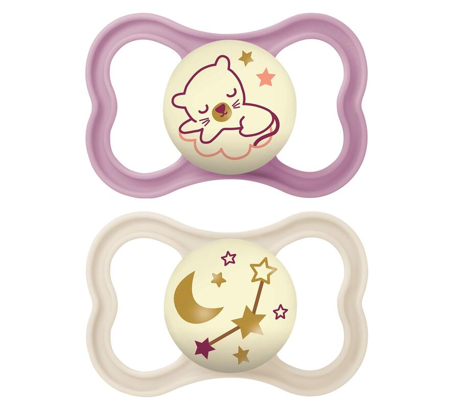 MAM Air Night 6+ months dudlík Girl 2 ks