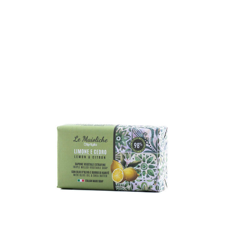 ITERITALIA rostlinné mýdlo s olivovým olejem a bambuckým máslem - citron, 175 g