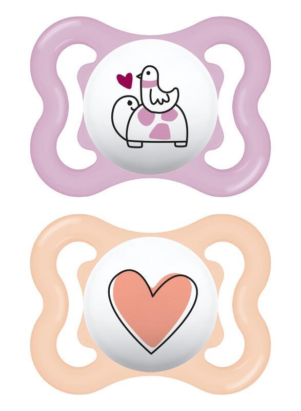 MAM Supreme Double Box 0+ months dudlík Purple/Pink 2 ks