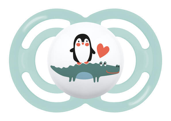 MAM Perfect 6m+ dudlík 1 ks tyrkysový/tučňák