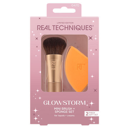Real Techniques Glowstorm Mini Brush + Sponge Set sada štětců