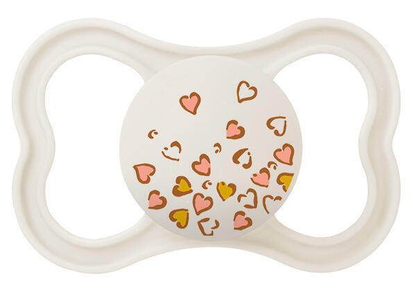 MAM Air 6m+ dudlík 1 ks béžový/srdce