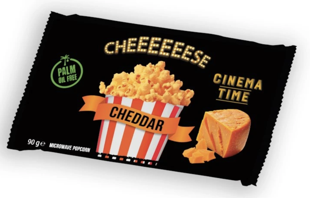 Cinema Time Mikrovlnný popcorn Premium Cheddar 90g