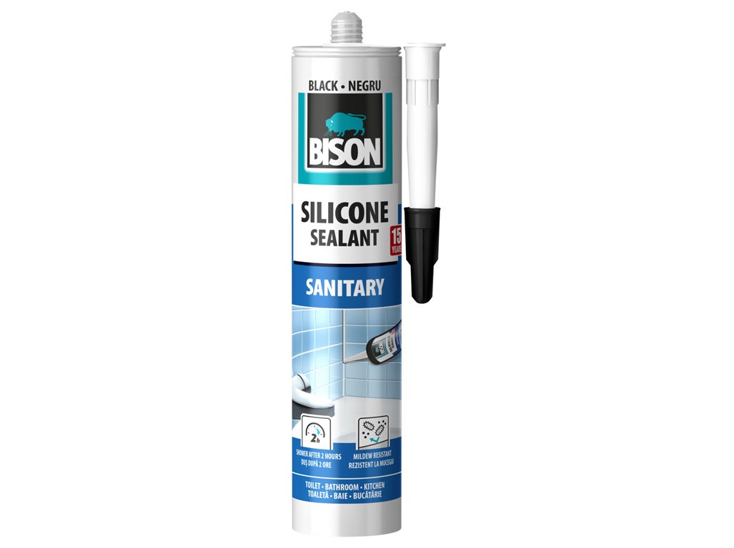 Levně BISON silikonový tmel SILICONE SANITARY ČERNÝ 280 ml