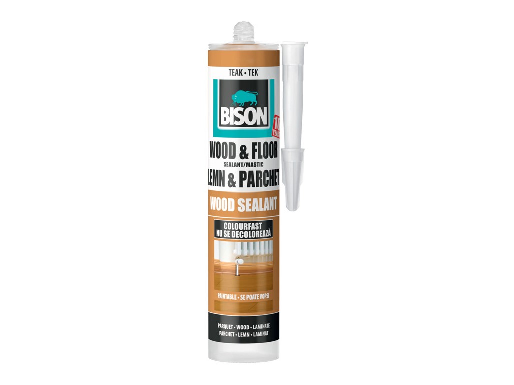 BISON jednosložkový tmel WOOD SEALANT TEAK (týk) 300 ml