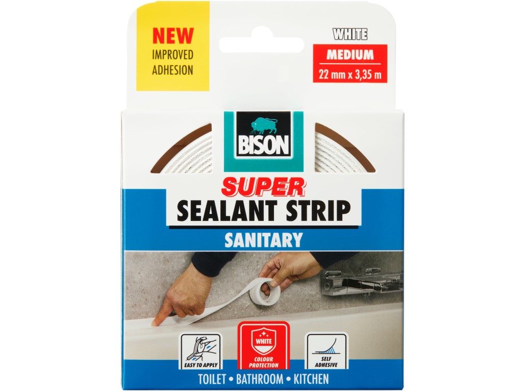 BISON Samolepící těsnící páska SEALANTSTRIP SANITARY WHITE 22 mm