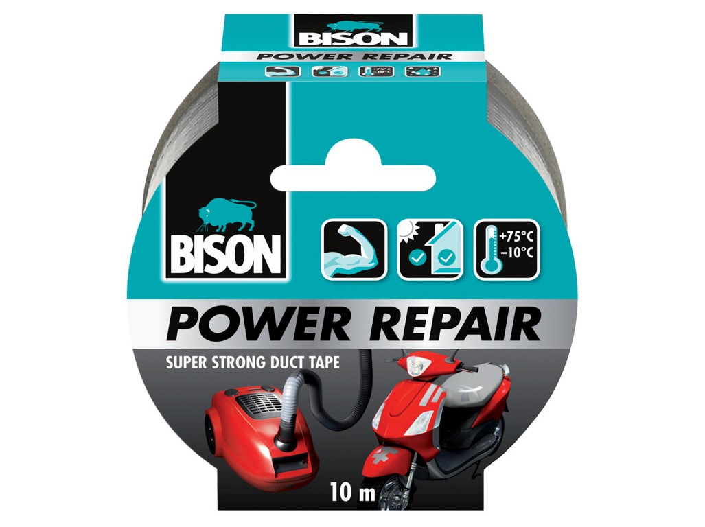 BISON univerzální lepicí páska Power Repair Grey Roll 10 m Multi Language