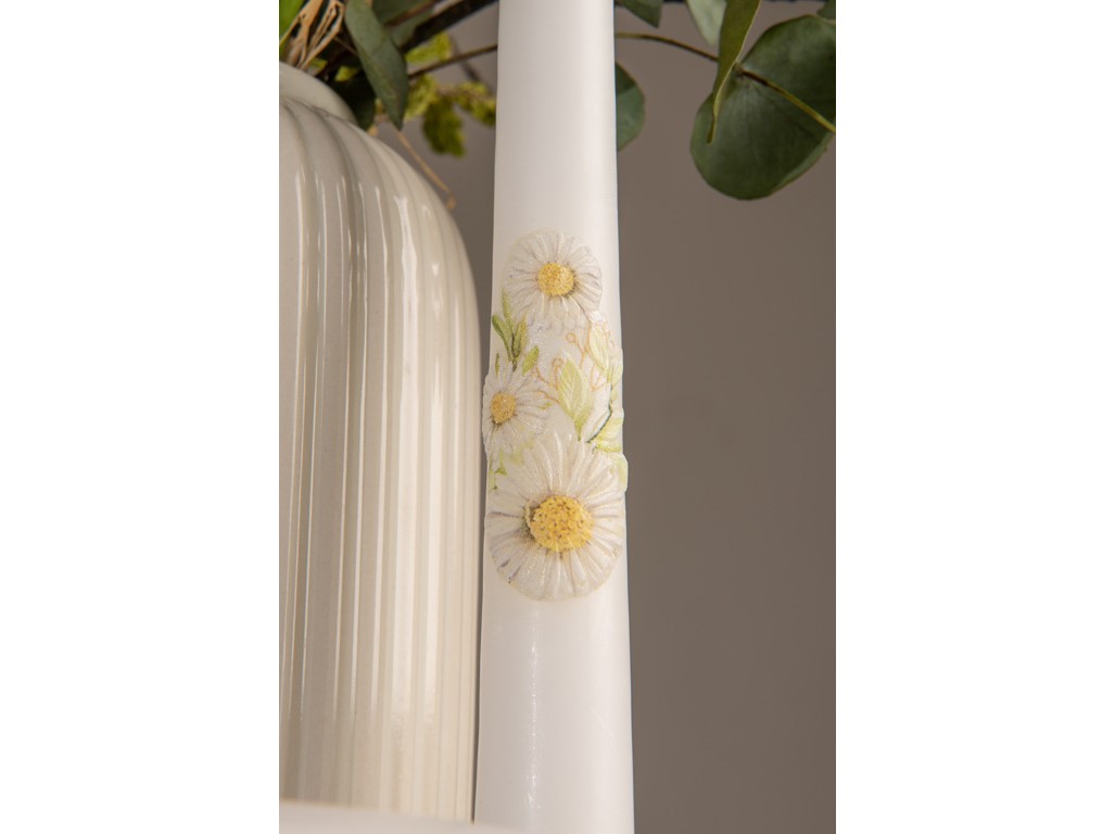 Konická Daisy Meadow, svíčka 22x240 mm