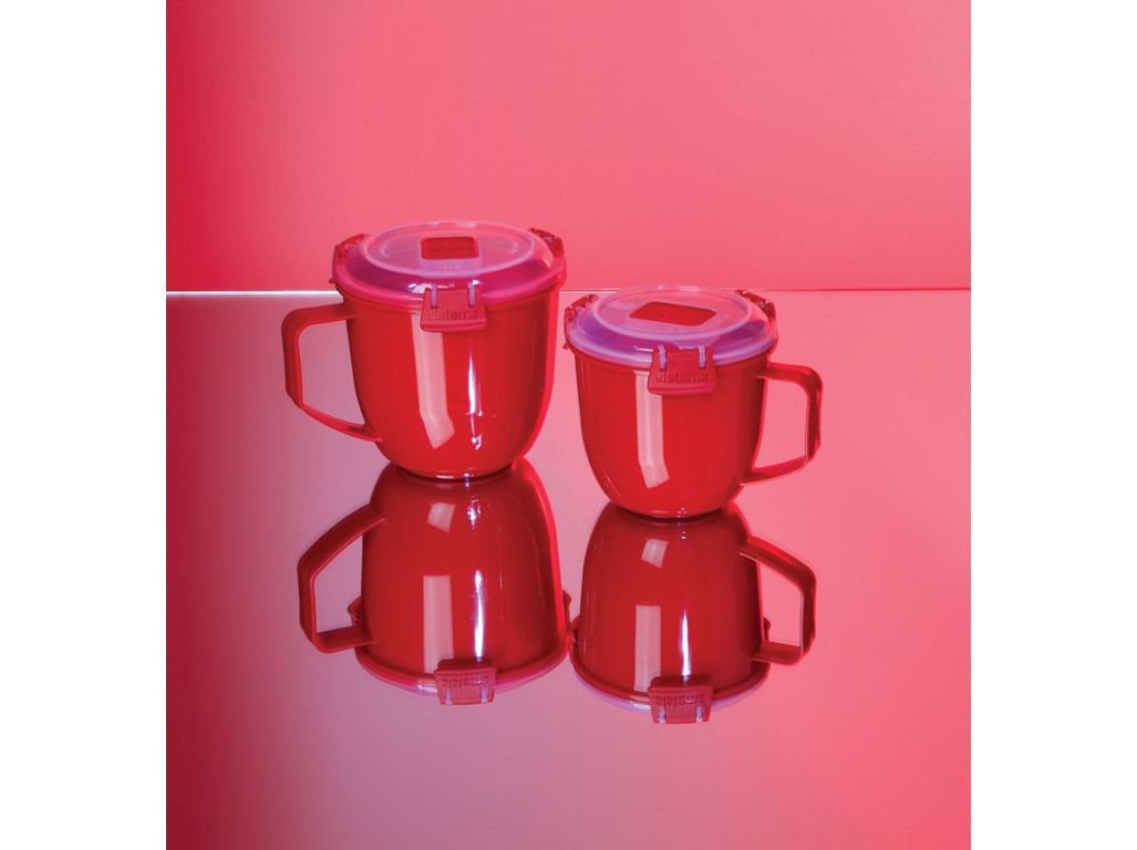 Sistema Hrnek na polévku Microwave soup mug 565 ml, červená