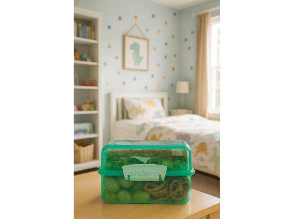 Sistema Dělený svačinový box Lunch Cube s 2 oddíly 1,4 l, mátová