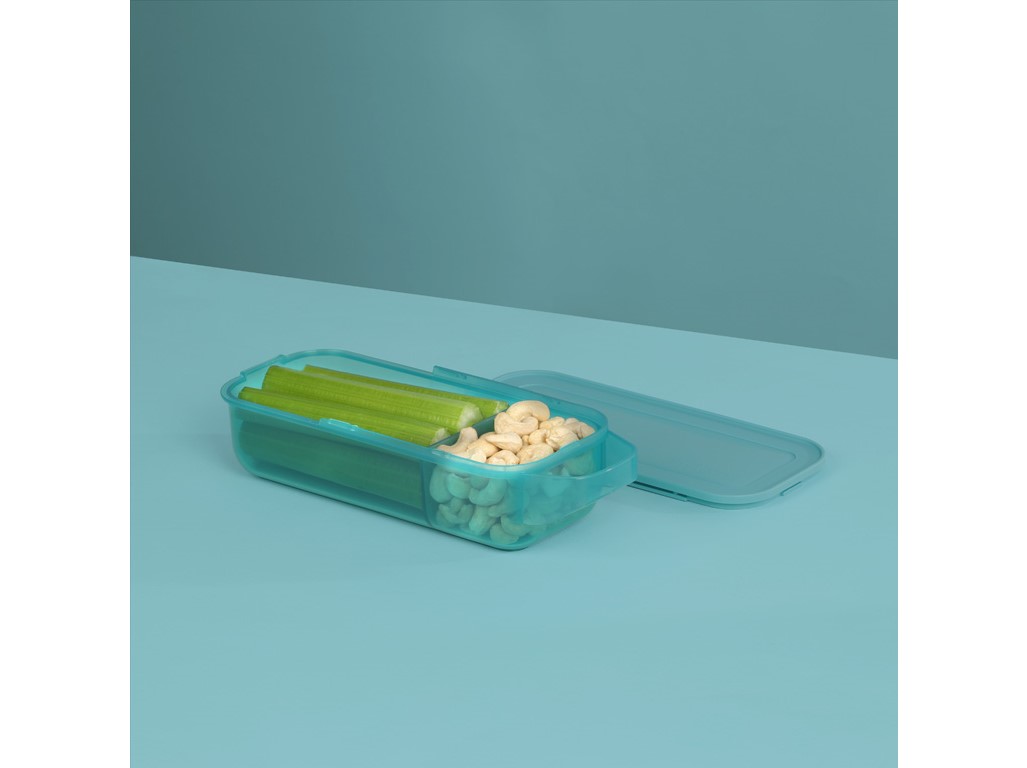 Sistema Dělený svačinový box Ocean Bound Slide n Snack 445 ml, mátová