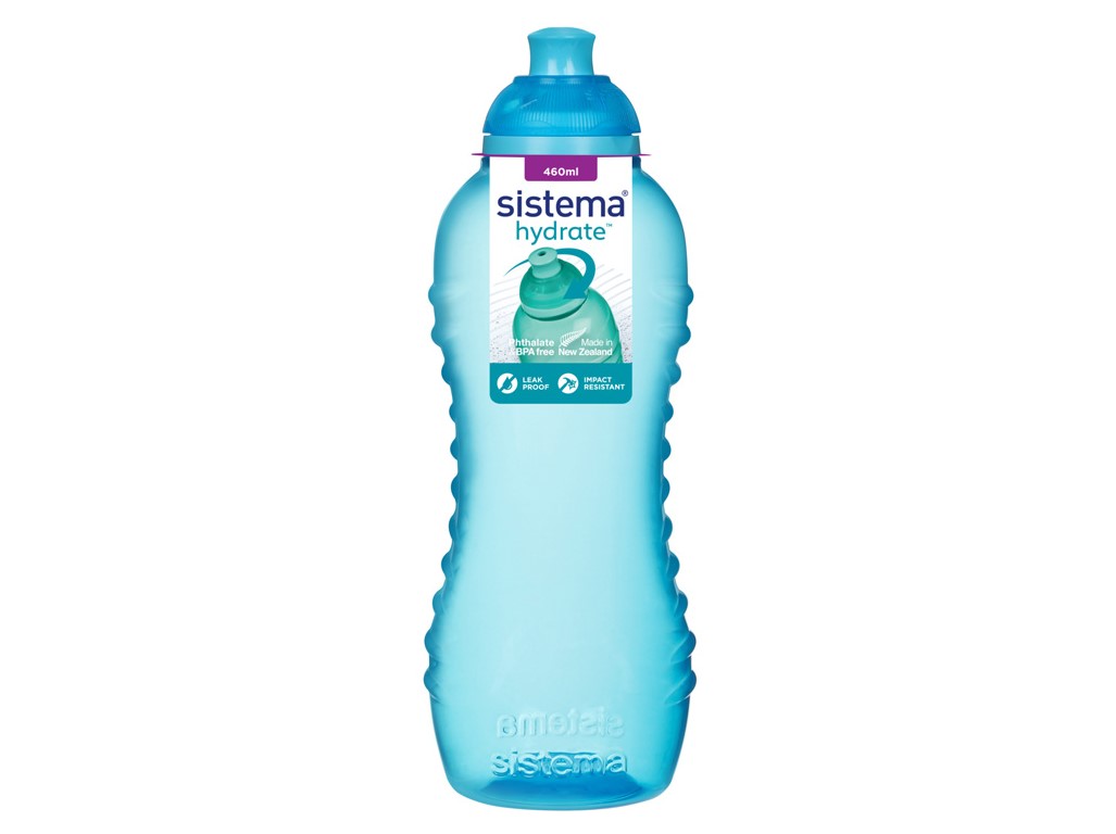 SISTEMA Hydrate Láhev Squeeze Twist ‘n’ Sip modrá 460 ml