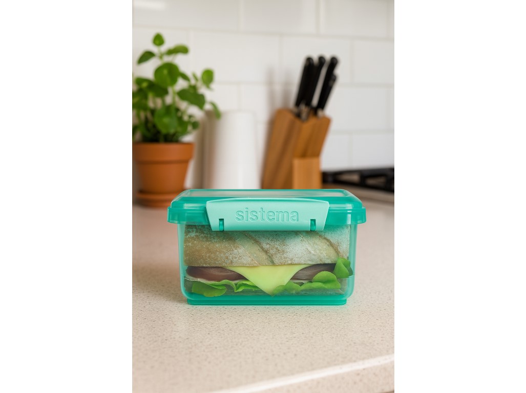 Sistema Dělený svačinový box Lunch Plus 1,2 l, mátová