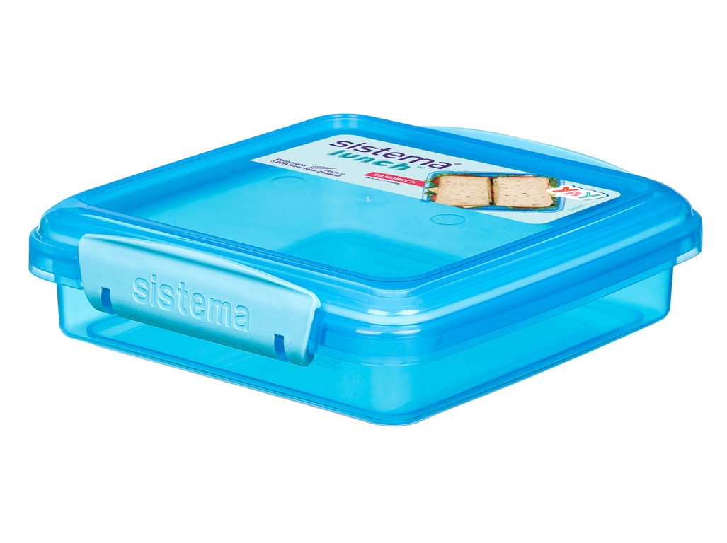 Sistema Svačinový box na toast Lunch Sandwich 450 ml, modrá