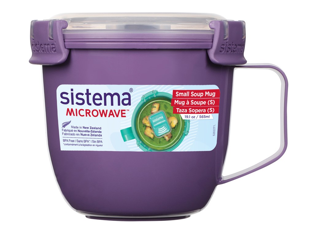 Sistema Hrnek na polévku Microwave Small Soup Mug 565 ml, fialová