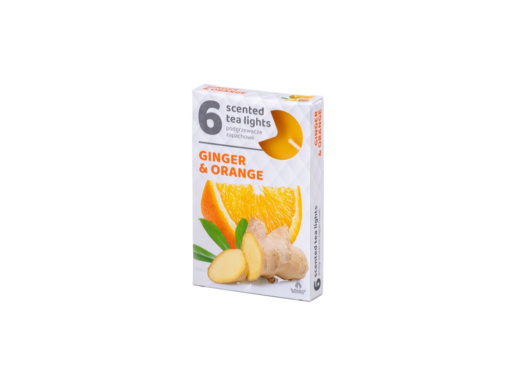 Vonné čajové svíčky 6ks, Ginger Orange