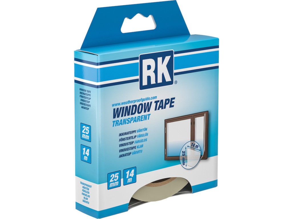 Okenní těsnicí páska RK,transparentní 25 mm x 14 m