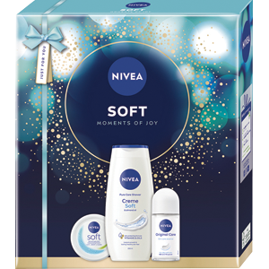 NIVEA dárková sada pro ženy CREME SOFT (sprchový gel,roll on,krém)