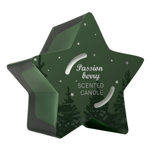 Q Home svíčka Hvězda zelená 125g