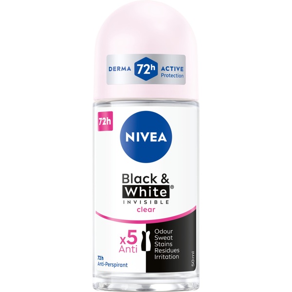 Nivea Roll-on Women 50ml B&W Invisible Clear (Indonesia) Ks