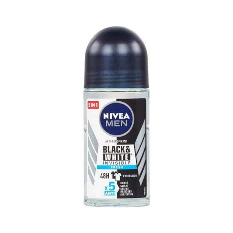 Levně Nivea Roll-on Men 50ml B&W Invisible Fresh Ks