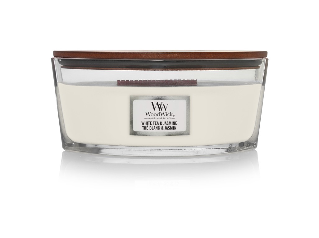 WoodWick White Tea & Jasmine svíčka loď
