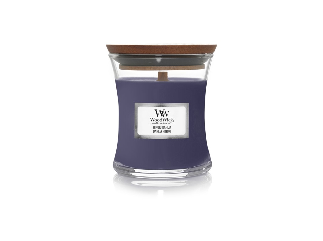 Woodwick Hinoki Dahlia vonná svíčka 85 g