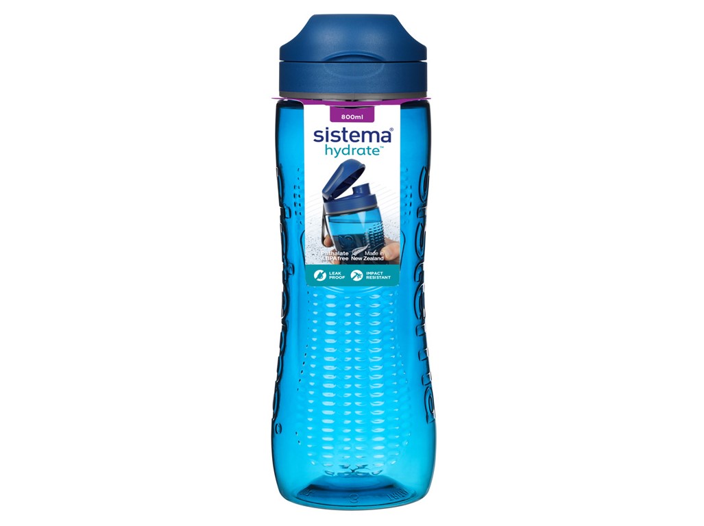 Sistema Láhev s poutkem Hydrate Active Flip Top 800 ml, modrá