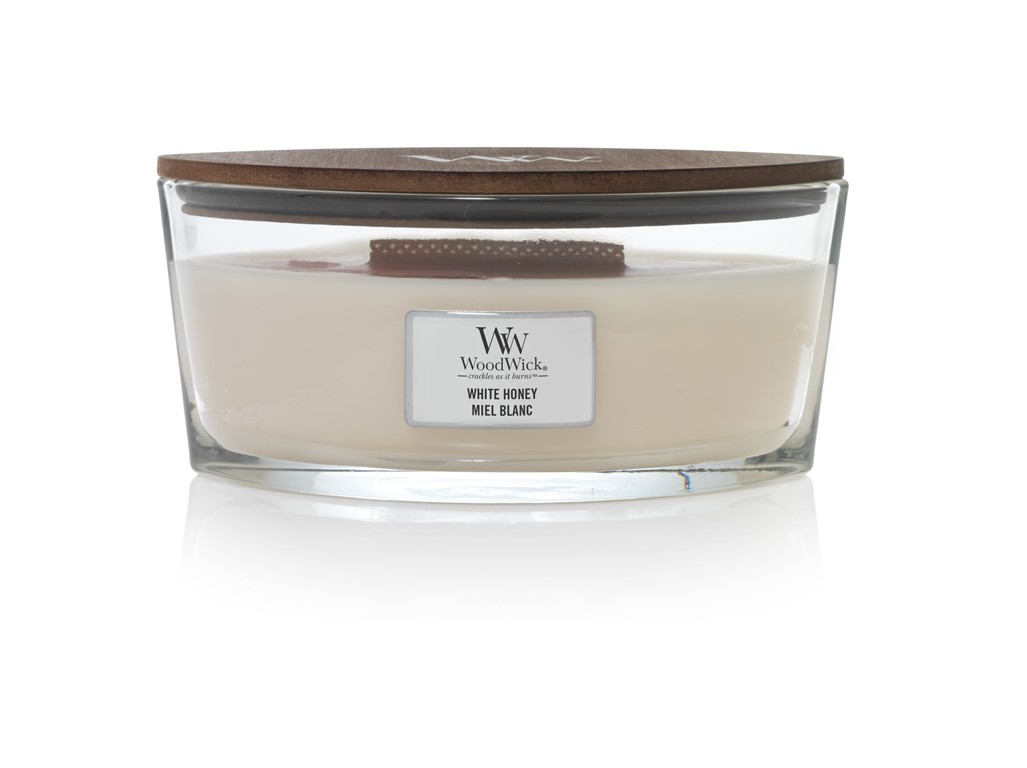 WoodWick White Honey svíčka loď
