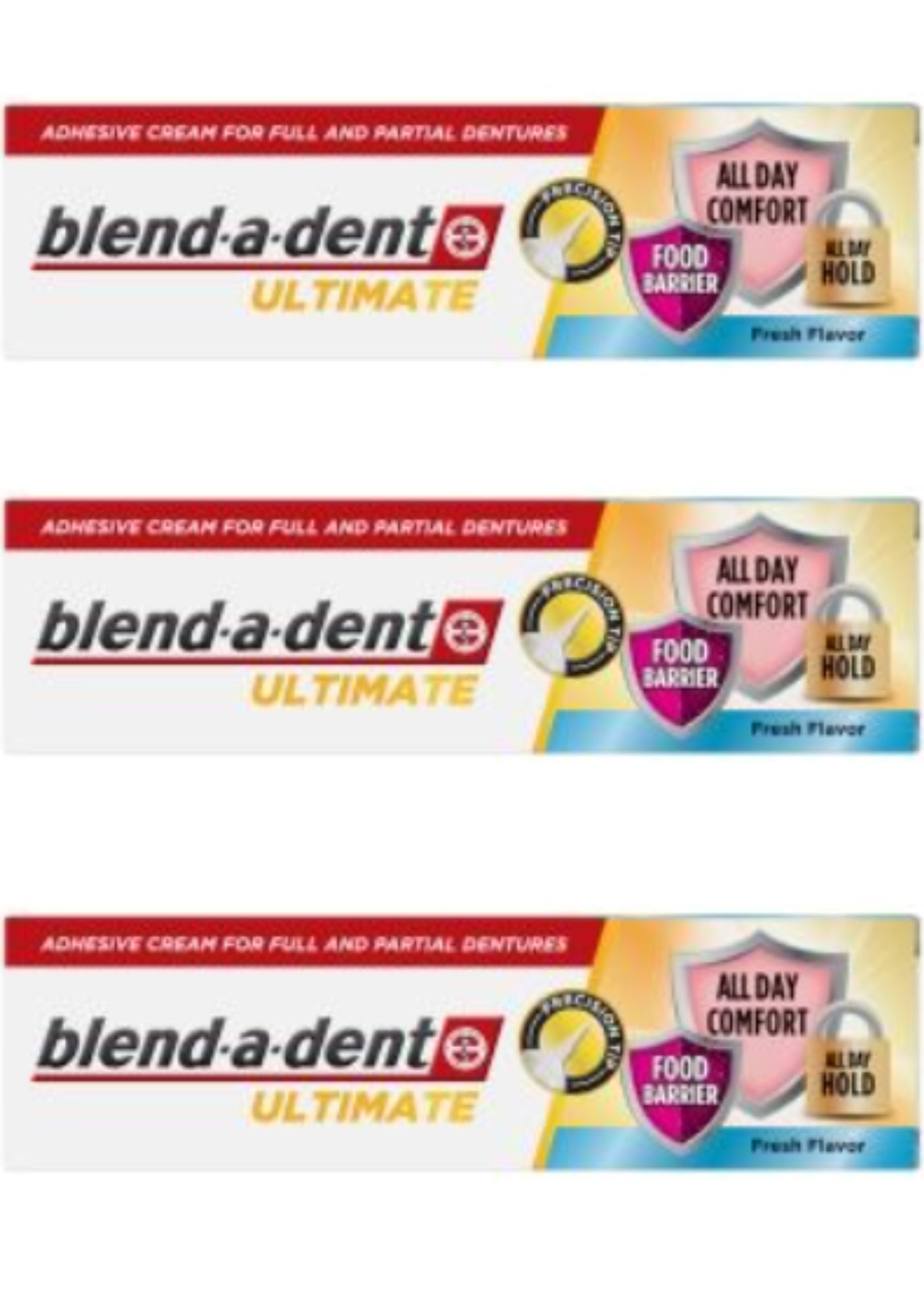 Levně Blend-a-dent fixační krém 3x40g Ultimate