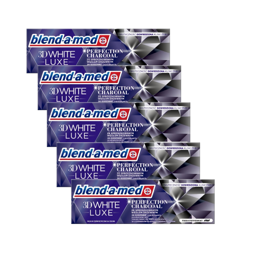 Levně Blend-a-med pasta 3D White Lux Charcoal 5x75ml