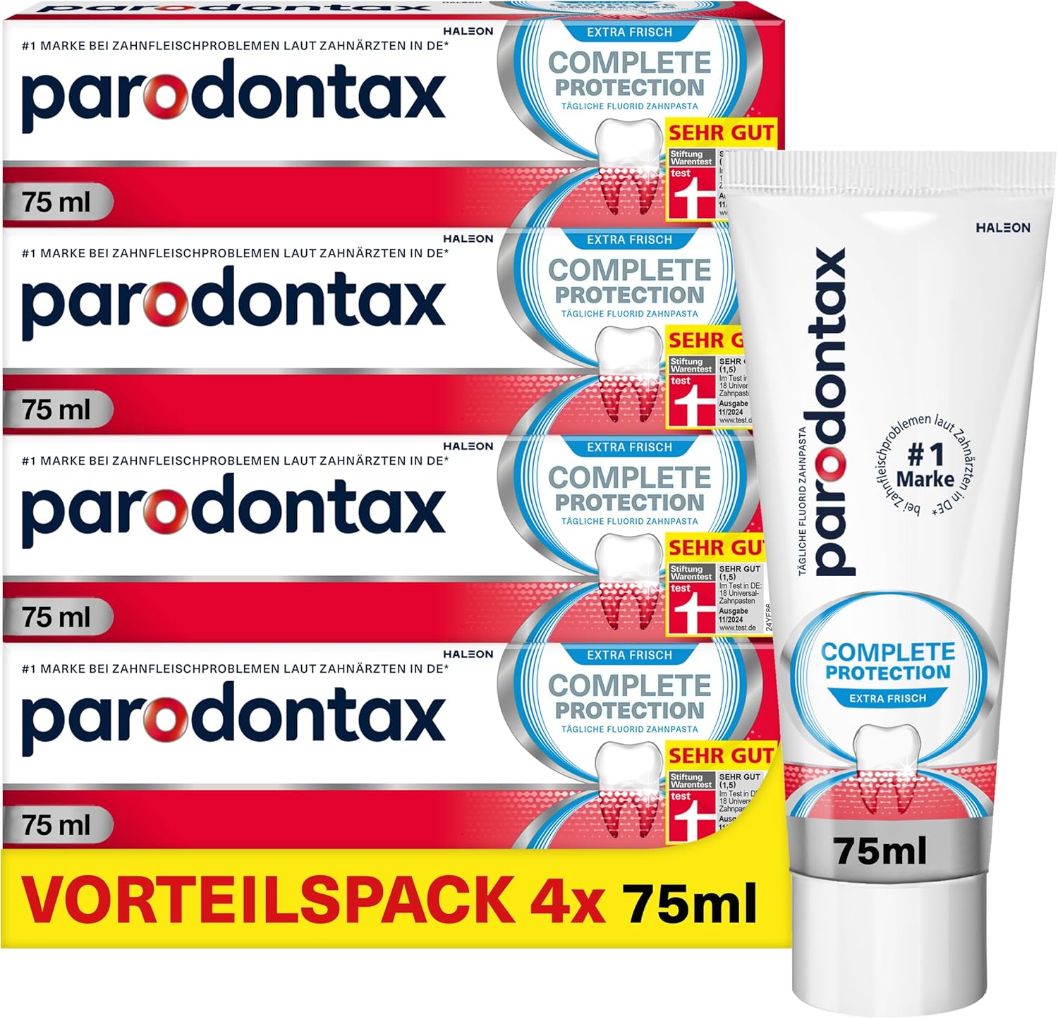 Levně Parodontax Kompletní ochrana EXTRA FRESH zubní pasta 4x75 ml